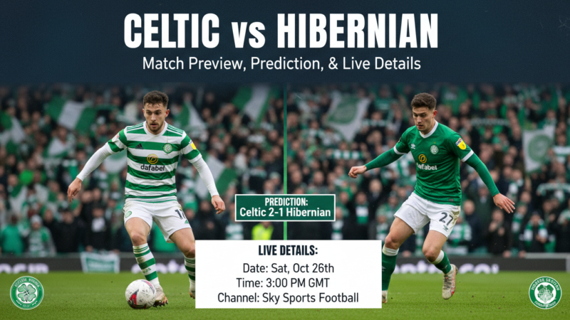 Celtic vs Hibernian: Match Preview, Prediction, and Live Details