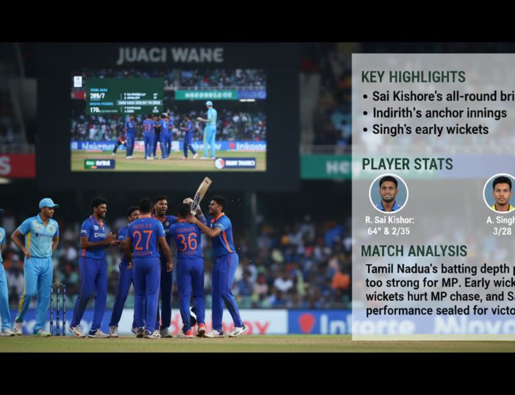 tamil nadu cricket team vs madhya pradesh cricket team match score card