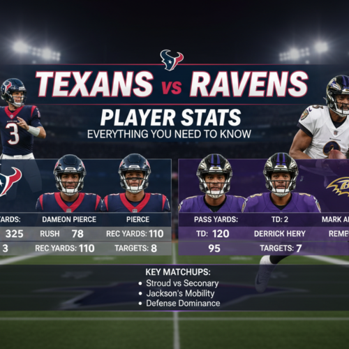 Texans vs Baltimore Ravens Match Player Stats