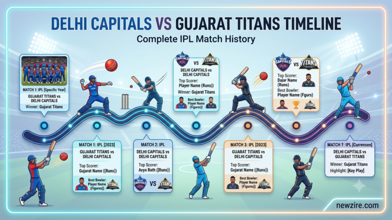 Delhi Capitals vs Gujarat Titans Timeline: Complete IPL Match History