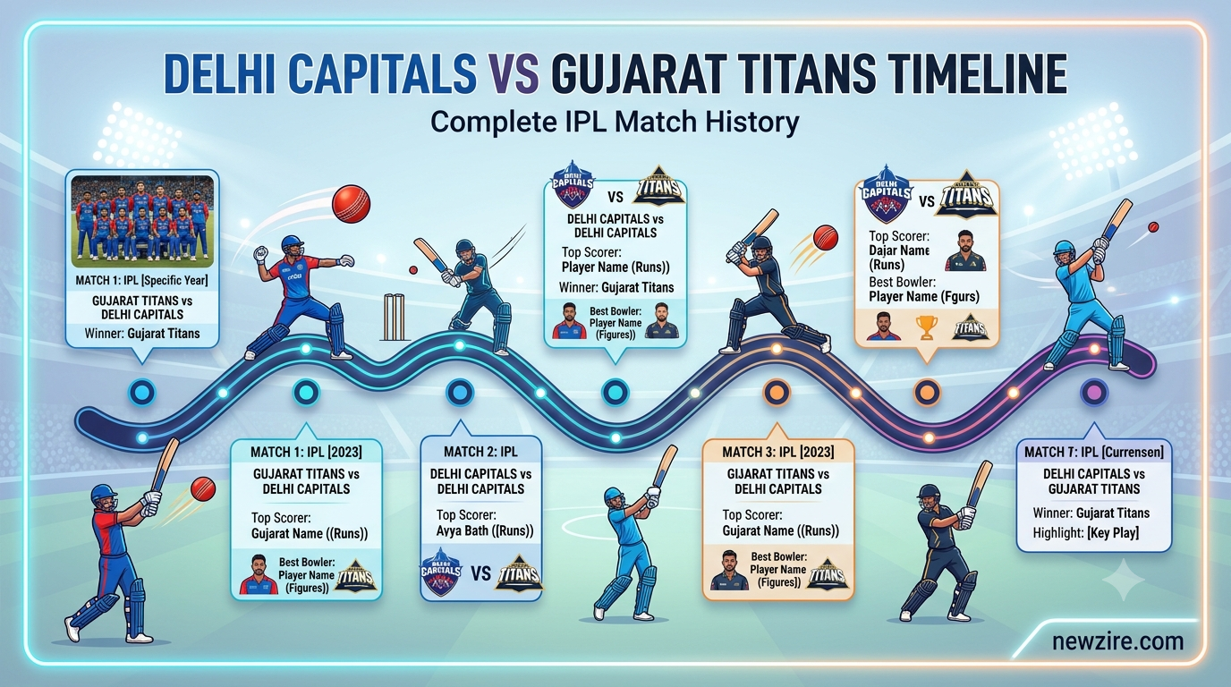 Delhi Capitals vs Gujarat Titans Timeline
