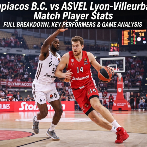 Olympiacos B.C. vs ASVEL Lyon-Villeurbanne Match Player Stats